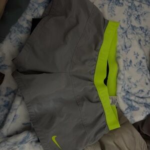 Nike Black Dri-FIT Lined Shorts with Neon Yellow Accent